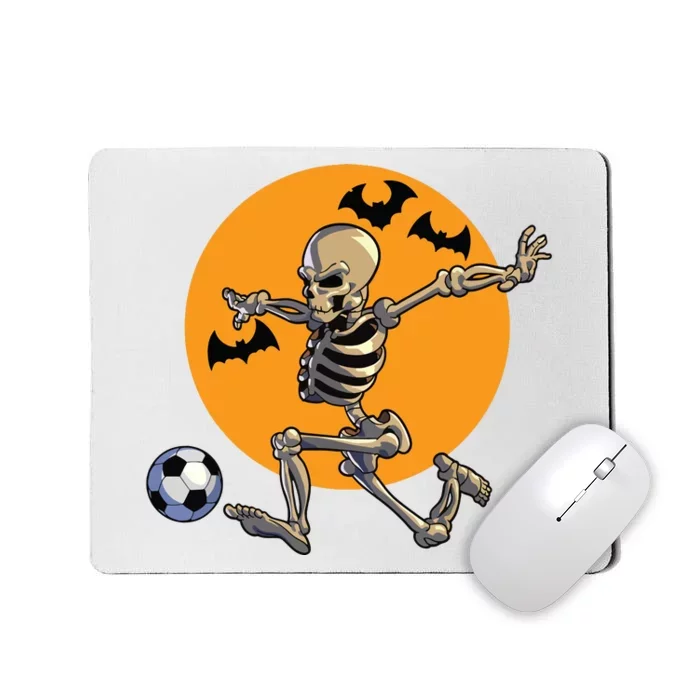 Soccer Skeleton Halloween Boy Soccer Player Halloween Mousepad