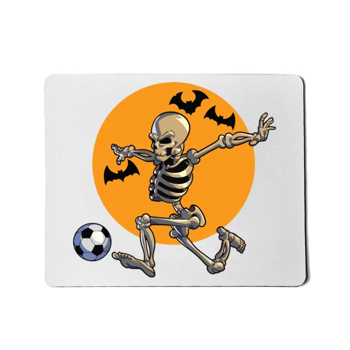 Soccer Skeleton Halloween Boy Soccer Player Halloween Mousepad