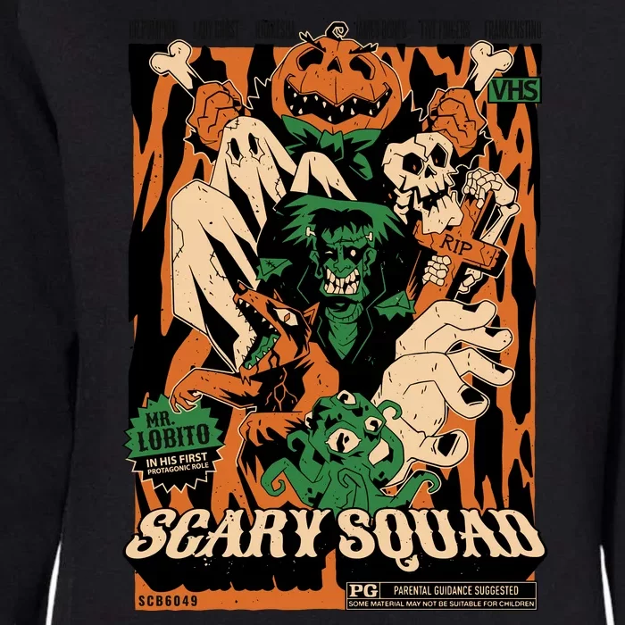 Scary Squad Halloween Womens California Wash Sweatshirt