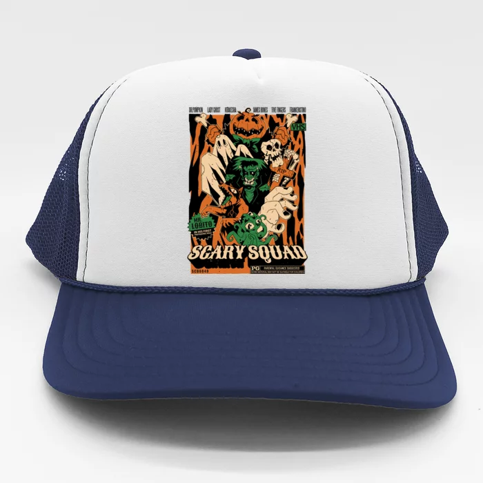 Scary Squad Halloween Trucker Hat