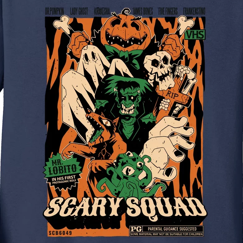 Scary Squad Halloween Kids Long Sleeve Shirt