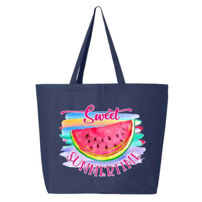 Sweet Summertime Hello Summer Vibes Beach Vacay Watermelon Great Gift 25L Jumbo Tote