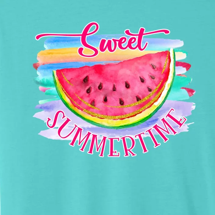 Sweet Summertime Hello Summer Vibes Beach Vacay Watermelon Great Gift ChromaSoft Performance T-Shirt