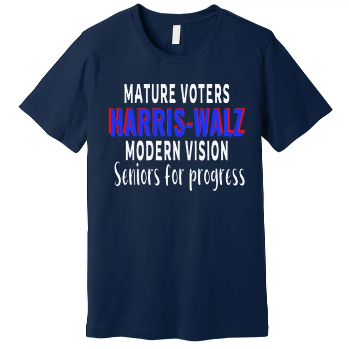 Seniors Support Harris Walz 2024 Election Premium T-Shirt