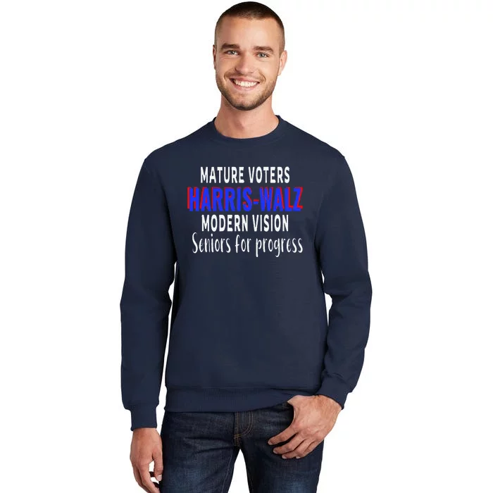 Seniors Support Harris Walz 2024 Election Tall Sweatshirt