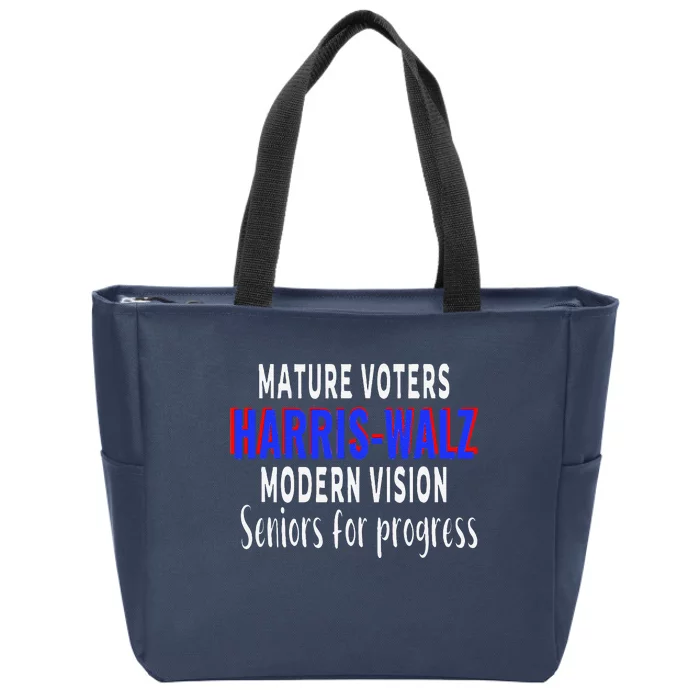 Seniors Support Harris Walz 2024 Election Zip Tote Bag