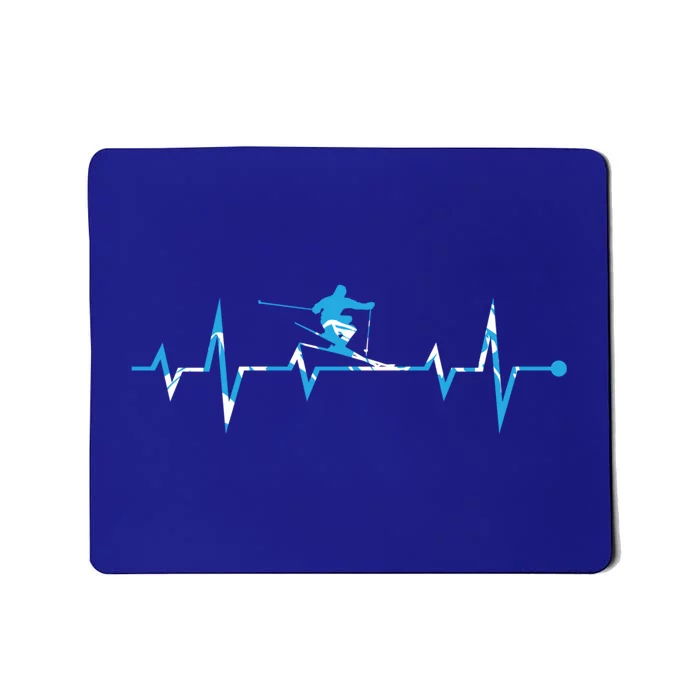 Skiing Ski Heartbeat Gift For Skiers Gift Mousepad