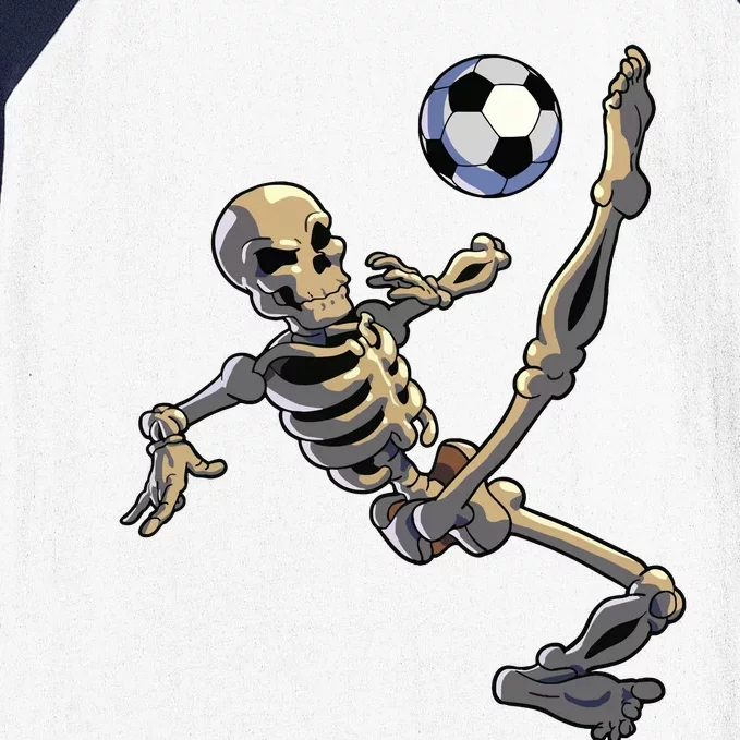 Soccer Skeleton Halloween Boy Soccer Player Halloween Baseball Sleeve Shirt