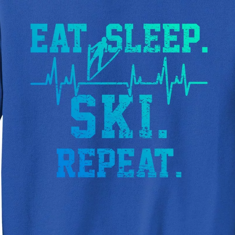 Ski Skiing Heartbeat Gift Sweatshirt