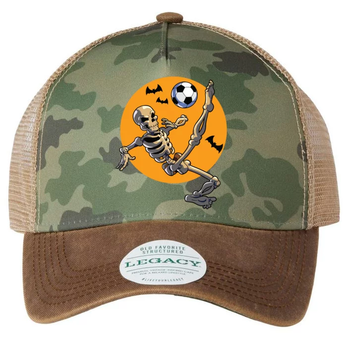 Soccer Skeleton Halloween Skeleton Soccer Player Legacy Tie Dye Trucker Hat