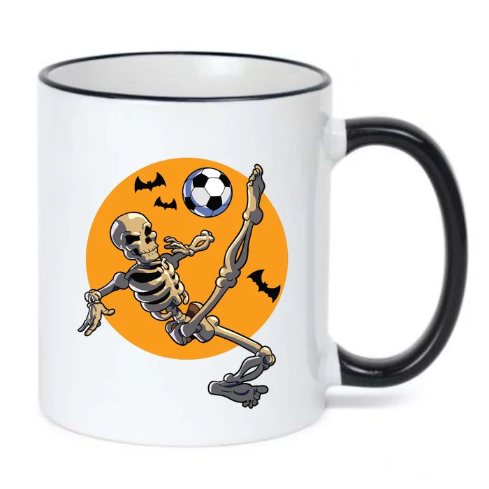 Soccer Skeleton Halloween Skeleton Soccer Player Black Color Changing Mug