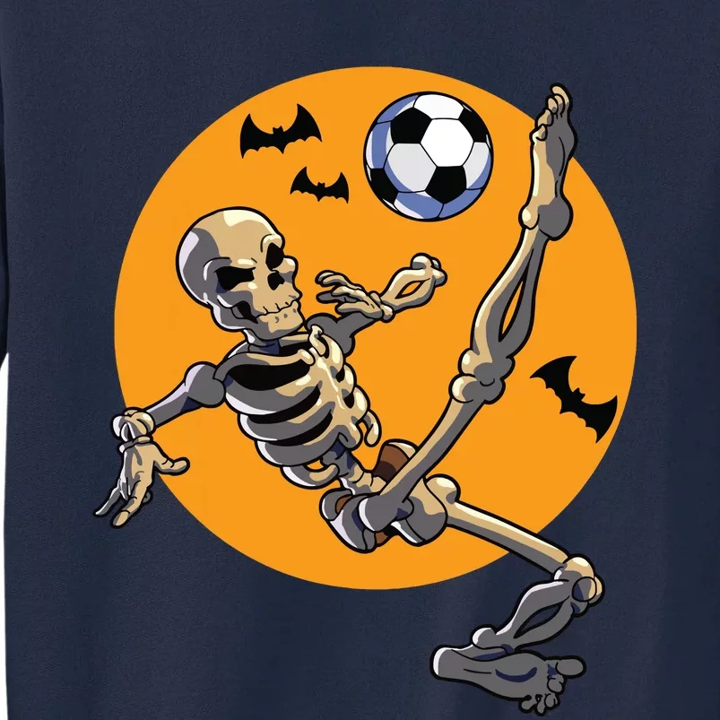 Soccer Skeleton Halloween Skeleton Soccer Player Tall Sweatshirt