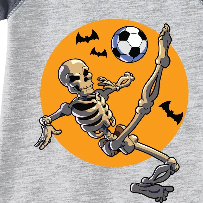 Soccer Skeleton Halloween Skeleton Soccer Player Infant Baby Jersey Bodysuit