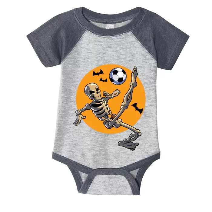 Soccer Skeleton Halloween Skeleton Soccer Player Infant Baby Jersey Bodysuit