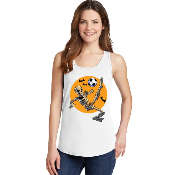 Soccer Skeleton Halloween Skeleton Soccer Player Ladies Essential Tank