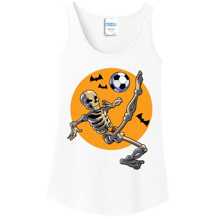 Soccer Skeleton Halloween Skeleton Soccer Player Ladies Essential Tank