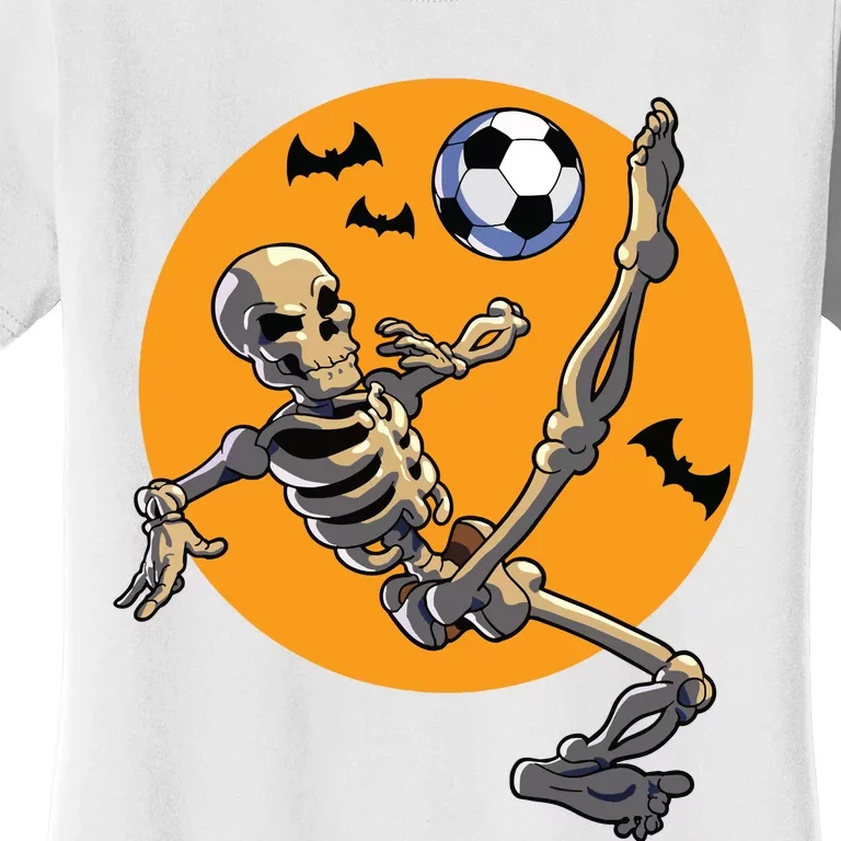 Soccer Skeleton Halloween Skeleton Soccer Player Women's T-Shirt