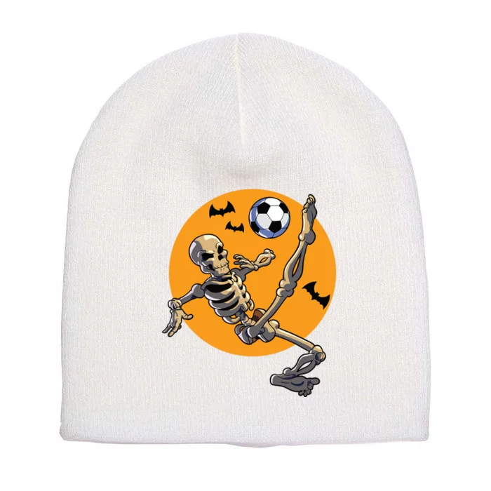 Soccer Skeleton Halloween Skeleton Soccer Player Short Acrylic Beanie