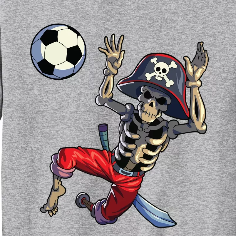 Soccer Skeleton Halloween Soccer Goalkeeper Pirate Halloween Tall Sweatshirt