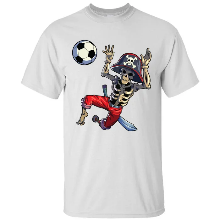 Soccer Skeleton Halloween Soccer Goalkeeper Pirate Halloween Tall T-Shirt