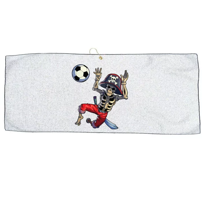 Soccer Skeleton Halloween Soccer Goalkeeper Pirate Halloween Large Microfiber Waffle Golf Towel