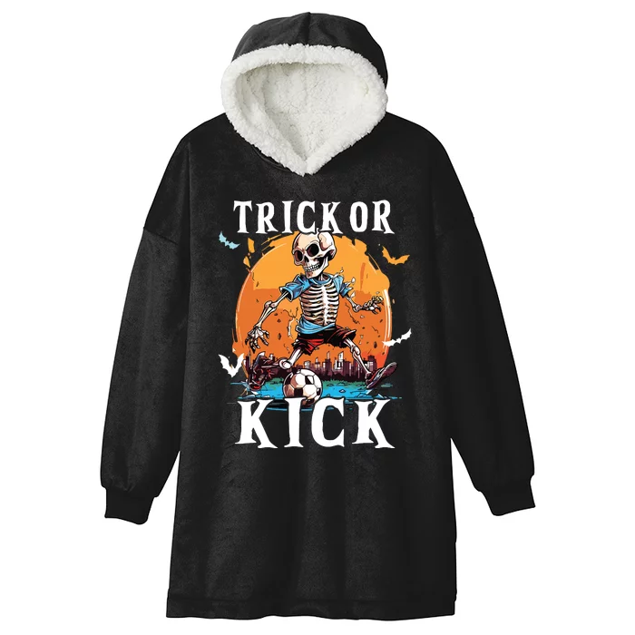 Soccer Skeleton Halloween Soccer Player Halloween Hooded Wearable Blanket