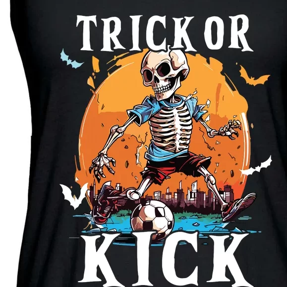 Soccer Skeleton Halloween Soccer Player Halloween Ladies Essential Flowy Tank