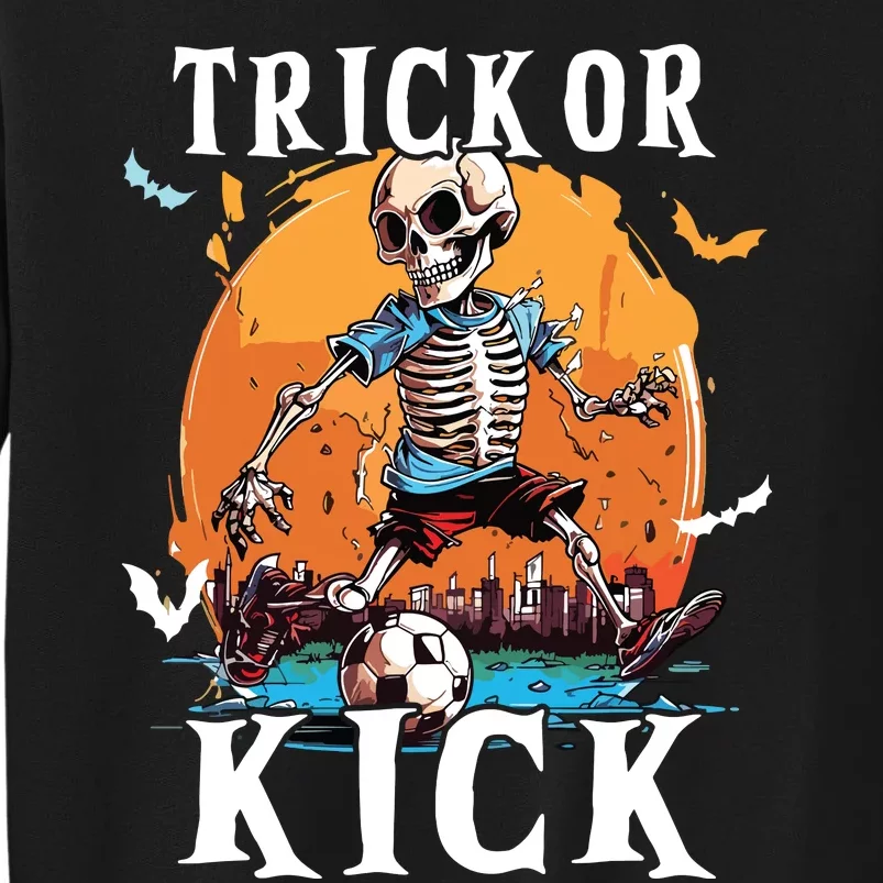 Soccer Skeleton Halloween Soccer Player Halloween Tall Sweatshirt