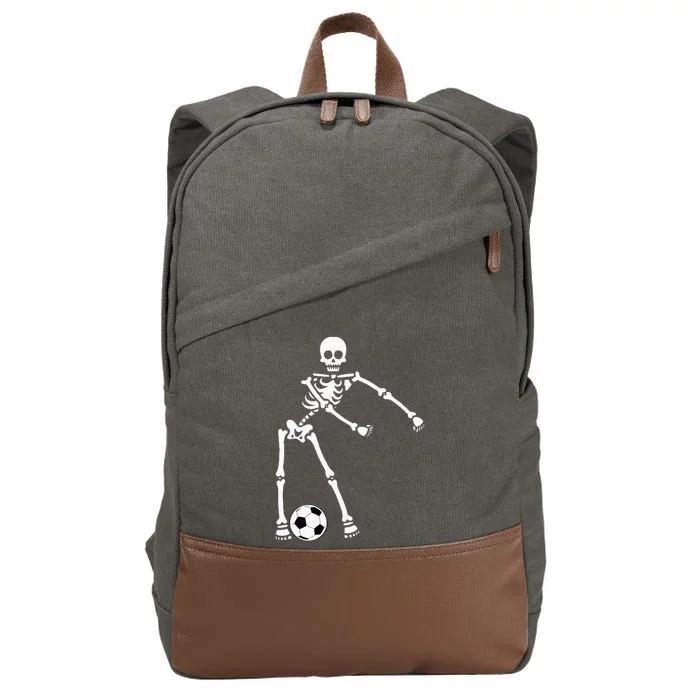 Skeleton Soccer Halloween Flossing Dance Costume Kids Cotton Canvas Backpack