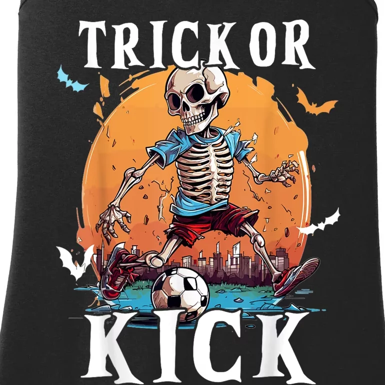 Soccer Skeleton Halloween Soccer Player Halloween Ladies Essential Tank