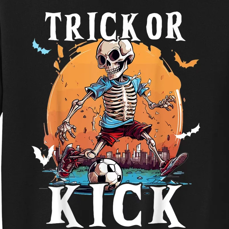 Soccer Skeleton Halloween Soccer Player Halloween Tall Sweatshirt