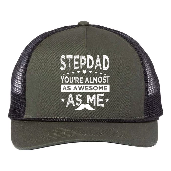 Stepdad Since Having Step Bonus Father Stepdad Gift Retro Rope Trucker Hat Cap