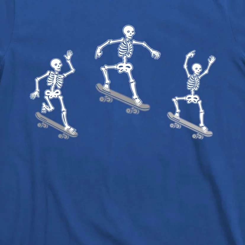 Skateboarding Skeletons Halloween Skateboard Tricks Lover Gift T-Shirt