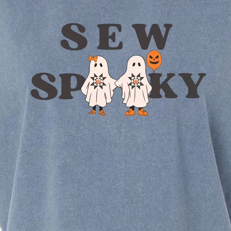 Sew Spooky Halloween Sewing Cute Ghoul Garment-Dyed Women's Muscle Tee