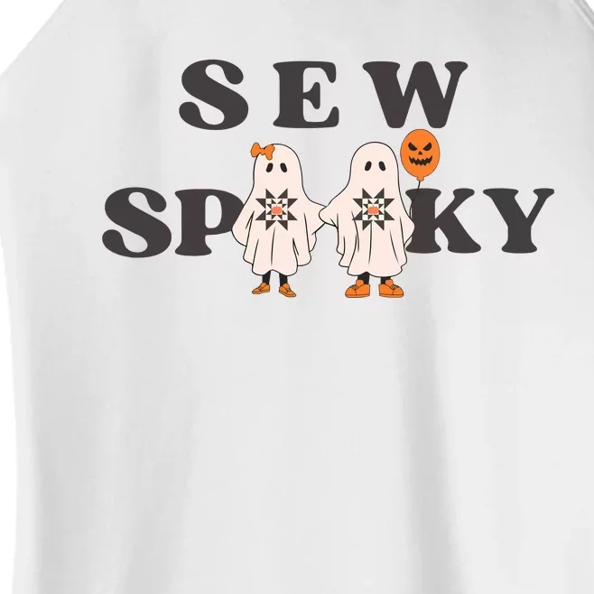 Sew Spooky Halloween Sewing Cute Ghoul Women’s Perfect Tri Rocker Tank