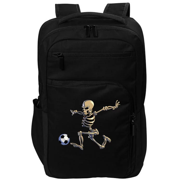 Soccer Skeleton Halloween Soccer Player Halloween Impact Tech Backpack