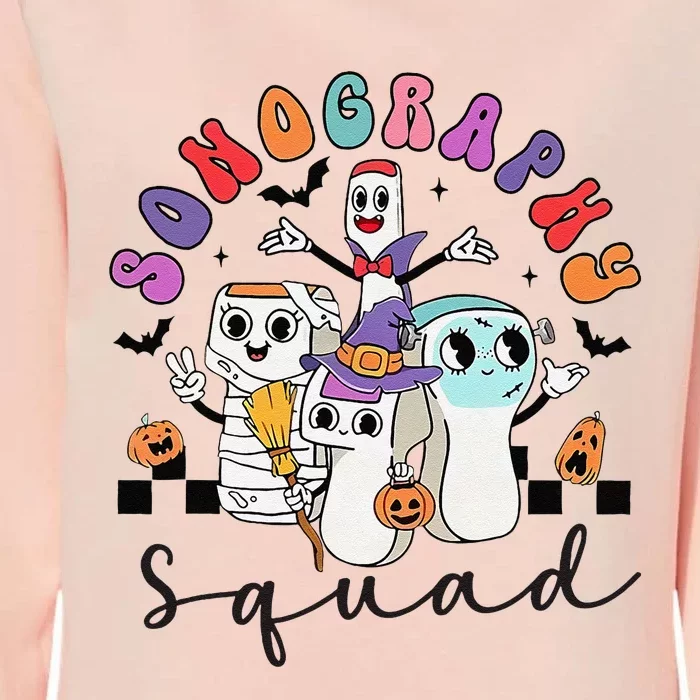 Sonography Squad Halloween Retro Ultrasound Technologist Womens California Wash Sweatshirt