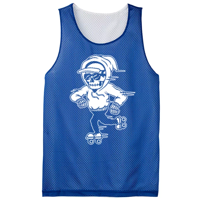 Skeleton Skating Halloween Costume Funny Skull Skater Meaningful Gift Mesh Reversible Basketball Jersey Tank