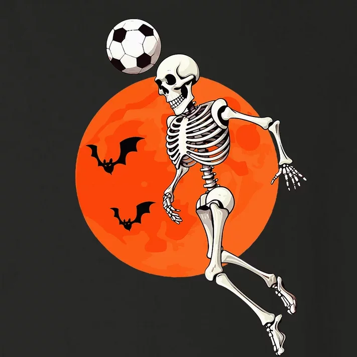 Soccer Skeleton Heading Ball Soccer Player Halloween Moon Toddler Long Sleeve Shirt