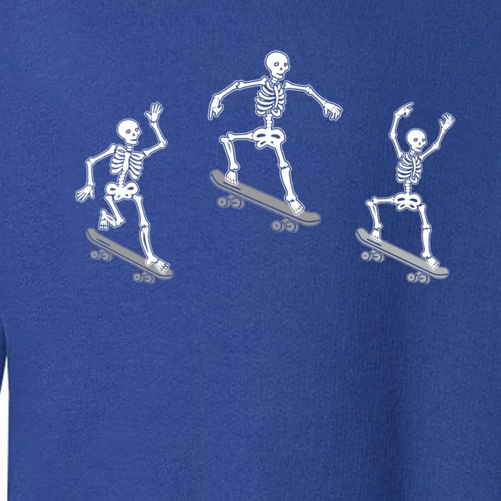 Skateboarding Skeletons Halloween Skateboard Tricks Lover Cool Gift Toddler Sweatshirt