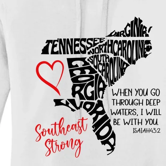 Southeast Strong Hurricane Helene Survivor When You Go Through Deep Wat Women's Pullover Hoodie