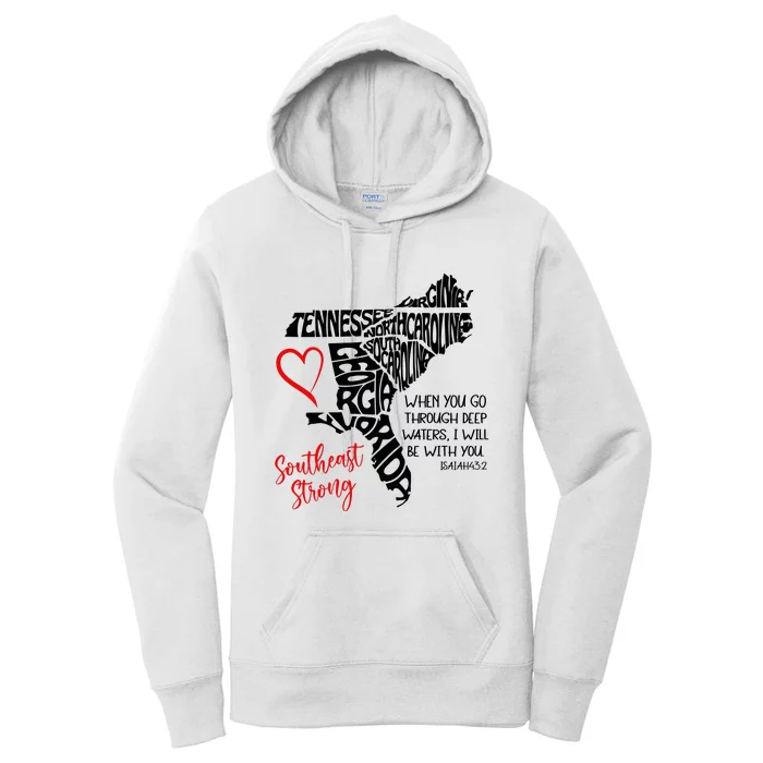 Southeast Strong Hurricane Helene Survivor When You Go Through Deep Wat Women's Pullover Hoodie