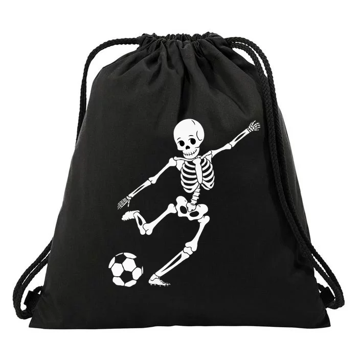 Soccer Skeleton Halloween Soccer Player Halloween Drawstring Bag