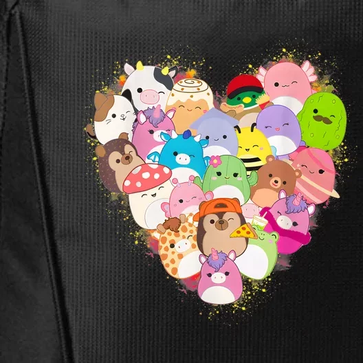 Squish Squad Heart Valentine Cute City Backpack