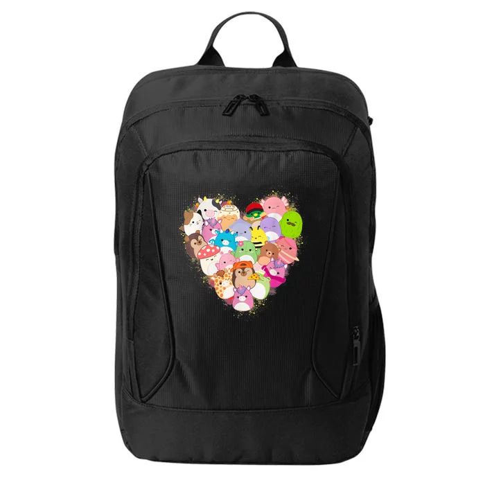 Squish Squad Heart Valentine Cute City Backpack