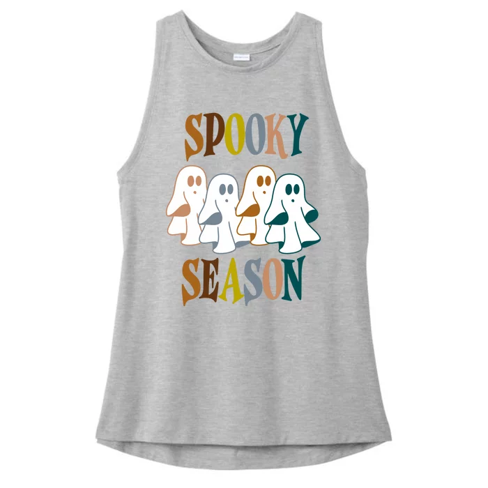 Spooky Season Halloween Ghost Festive Ladies Tri-Blend Wicking Tank