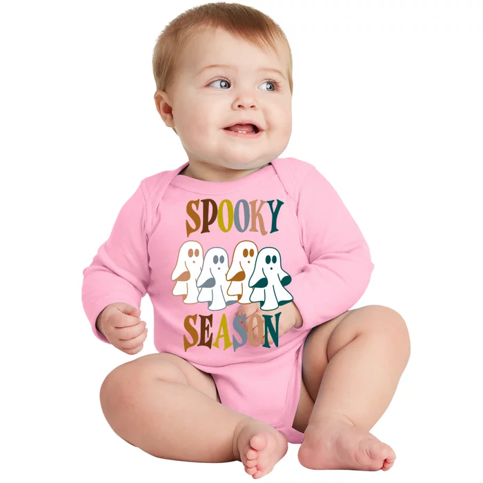 Spooky Season Halloween Ghost Festive Baby Long Sleeve Bodysuit