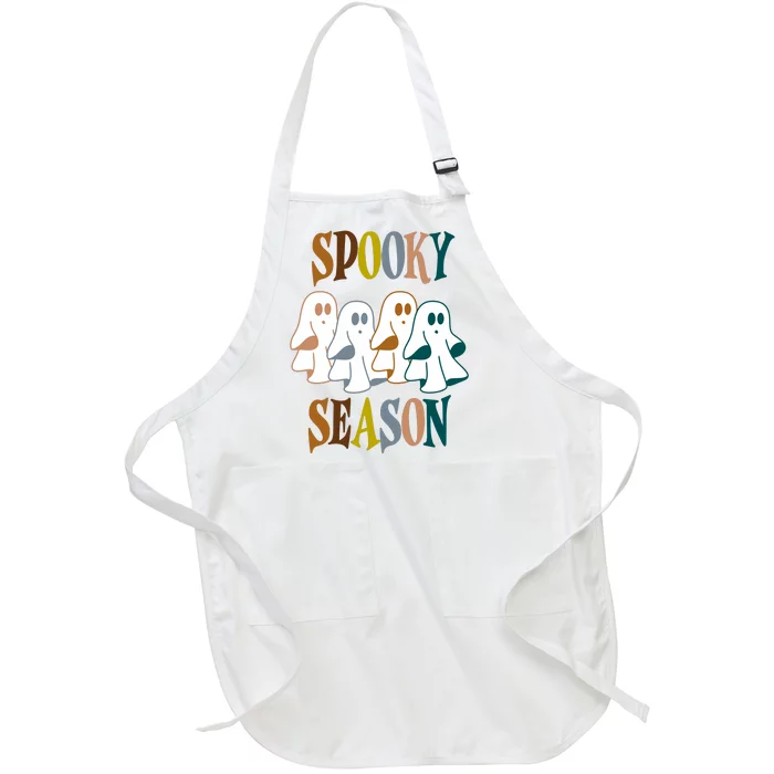 Spooky Season Halloween Ghost Festive Full-Length Apron With Pocket