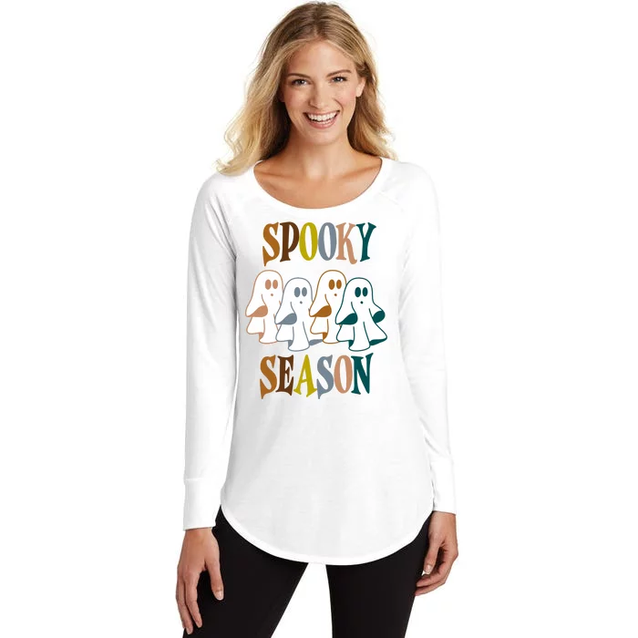 Spooky Season Halloween Ghost Festive Women's Perfect Tri Tunic Long Sleeve Shirt