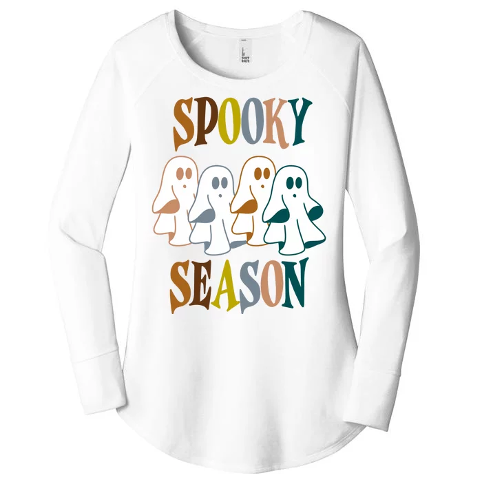 Spooky Season Halloween Ghost Festive Women's Perfect Tri Tunic Long Sleeve Shirt